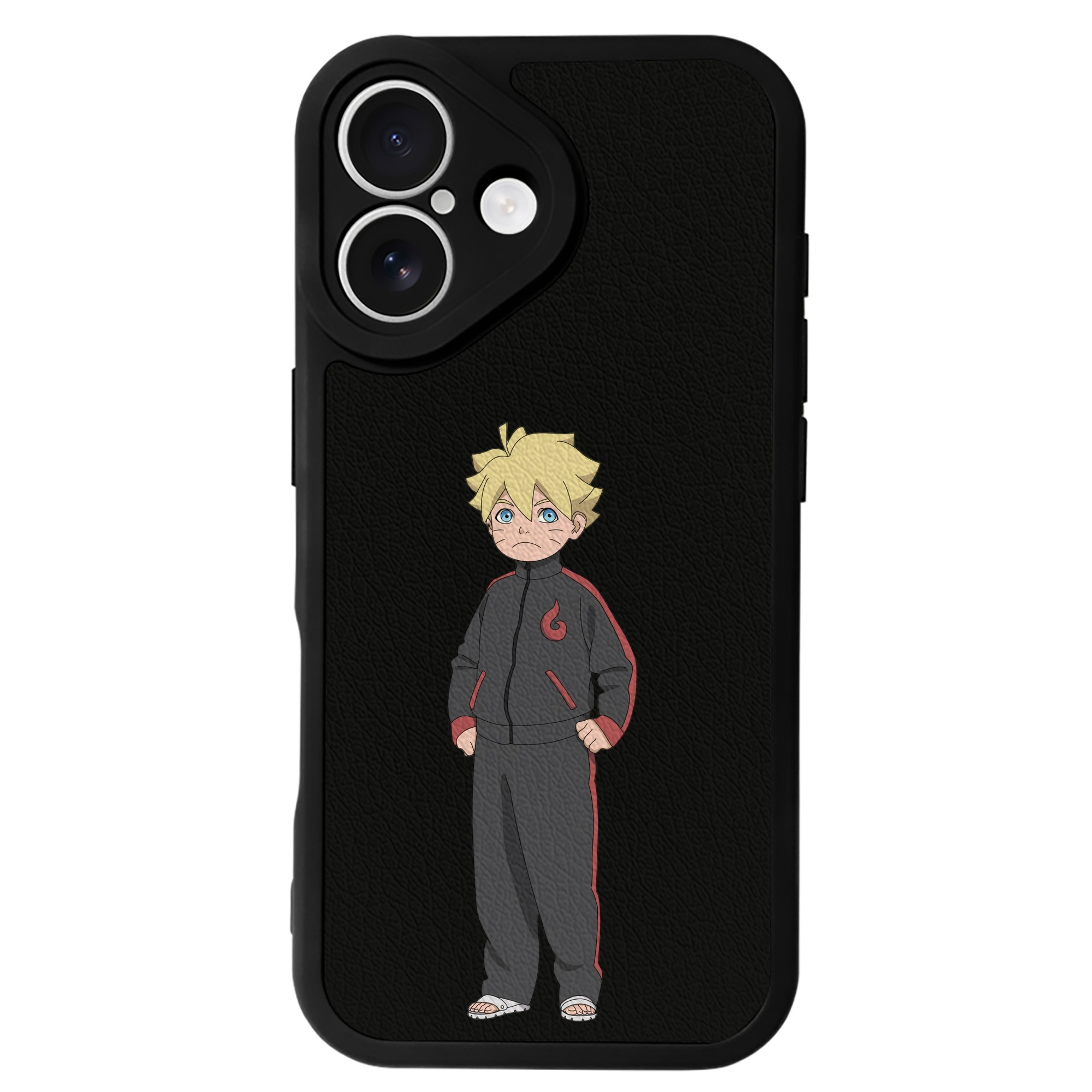 （画像用） NARUTO -ナルト- うずまき ボルト Uzumaki Boruto 【iPhone 16シリーズ対応】シリコンスマホケース（レザー調） 材質：シリコン